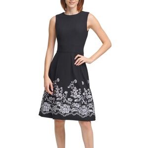 Dark blue with flowers Calvin Klein dress